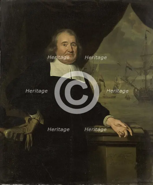 Portrait of a captain or ship-owner, 1678. Creator: Michiel van Musscher.