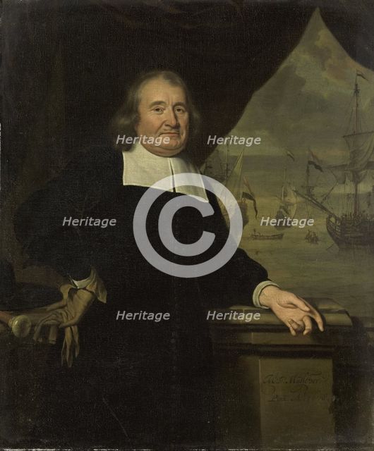 Portrait of a captain or ship-owner, 1678. Creator: Michiel van Musscher.