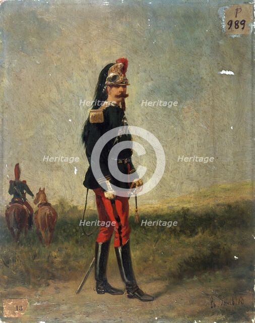Portrait of a cavalry officer, c1860. Creator: Karel Frederik Bombled.
