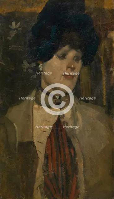 Portrait of a Chanteuse, 1880. Creator: George Hendrik Breitner.