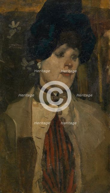 Portrait of a Chanteuse, 1880. Creator: George Hendrik Breitner.