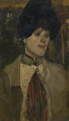 Portrait of a Chanteuse, 1880. Creator: George Hendrik Breitner
