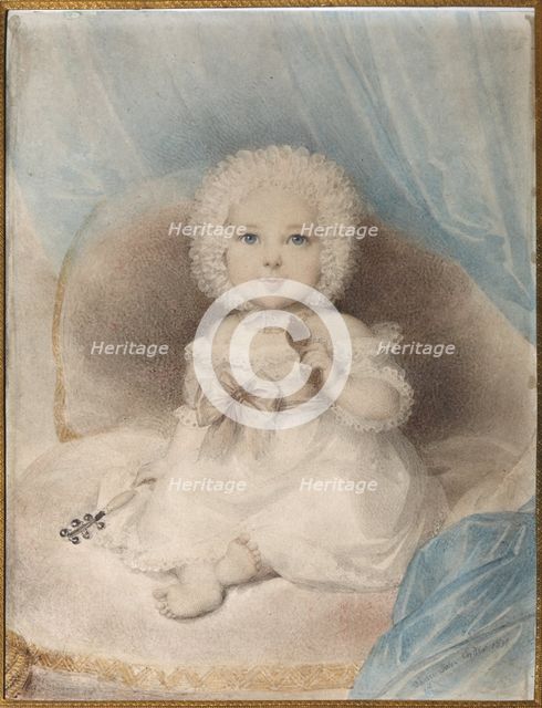 Portrait of a child with a Lorgnette.