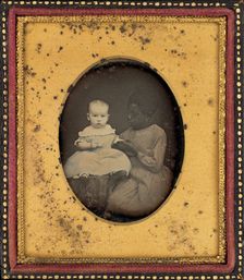 Portrait of a Child and Young Woman, c. 1850. Creator: Unknown