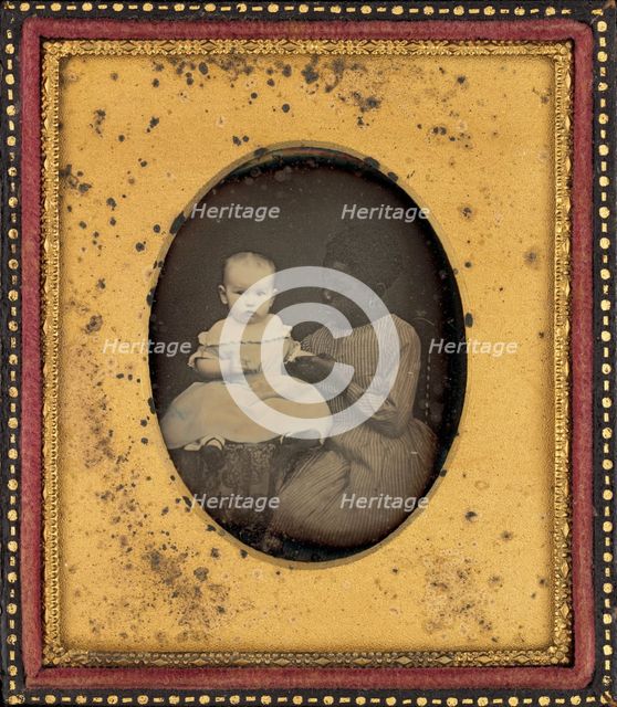 Portrait of a Child and Young Woman, c. 1850. Creator: Unknown.
