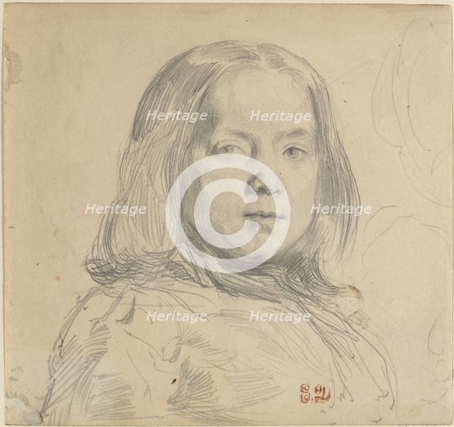 Portrait of a Child. Creator: Eugene Delacroix.