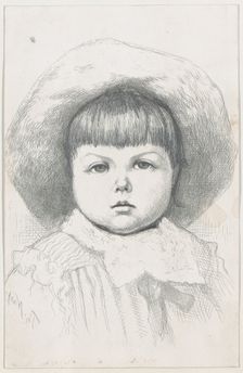 Portrait of a Child (Cyril Nast?), after 1879., after 1879. Creator: Thomas Nast