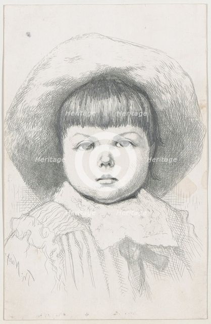 Portrait of a Child (Cyril Nast?), after 1879., after 1879. Creator: Thomas Nast.