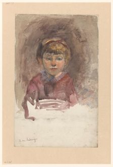 Portrait of a child from the front, 1874-1918. Creator: Martinus van Andringa