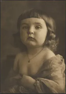 Portrait of a Child in Gauze, 1919. Creator: Louis Fleckenstein