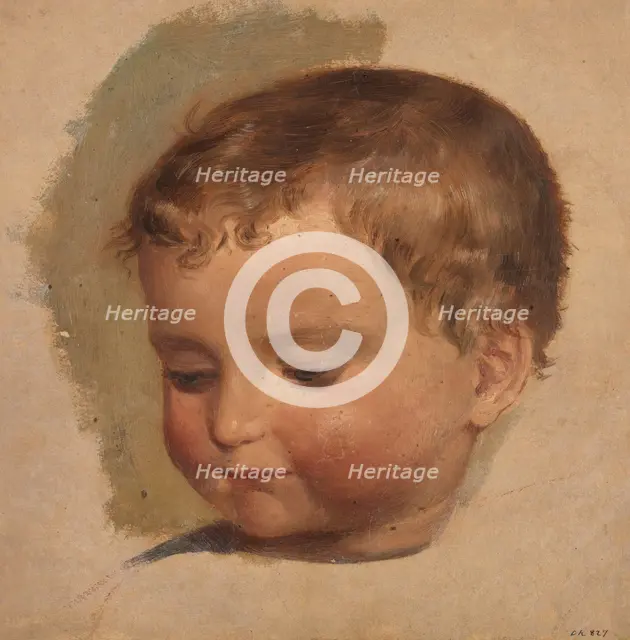 Portrait of a Child, probably 1847. Creator: Adolph Tidemand.