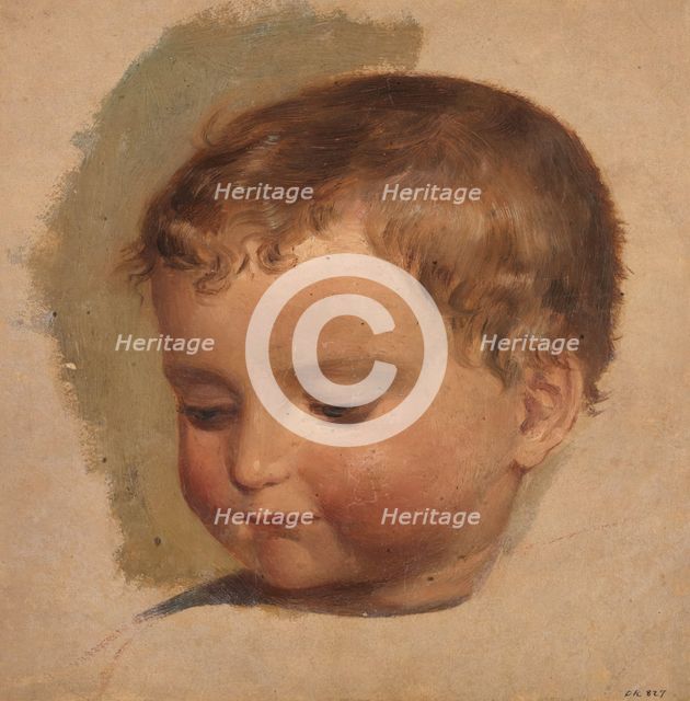 Portrait of a Child, probably 1847. Creator: Adolph Tidemand.