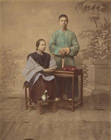[Portrait of a Chinese Couple], 1870s. Creator: Unknown