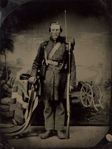 Portrait of a Civil War Soldier, 1860s. Creator: Unknown