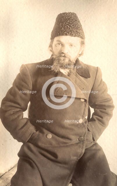 Portrait of a Convict in a Fur Hat, 1906-1911. Creator: Isaiah Aronovich Shinkman.