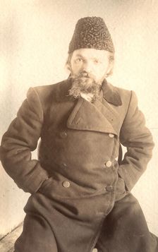 Portrait of a Convict in a Fur Hat, 1906-1911. Creator: Isaiah Aronovich Shinkman