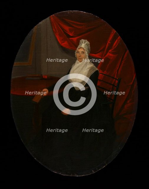 Portrait of a Connecticut Clockmaker's Wife, ca. 1800. Creator: Ralph Earl.