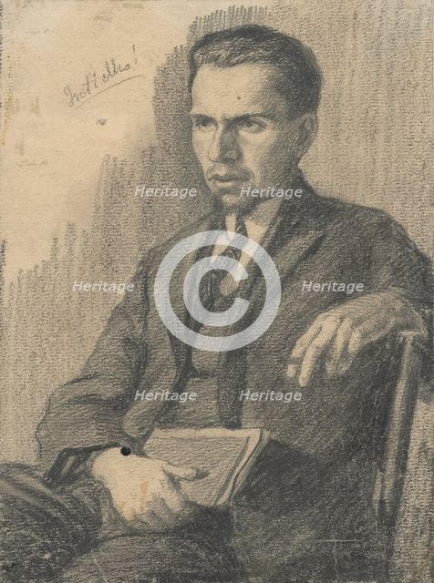 Portrait of a colleague, around 1920. Creator: Ladislav Treskon.