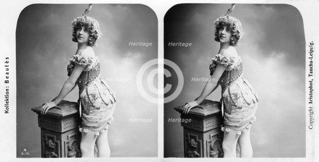 Portrait of a costumed woman, early 20th century.Artist: Aristophot