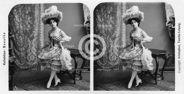 Portrait of a costumed woman, early 20th century.Artist: Aristophot
