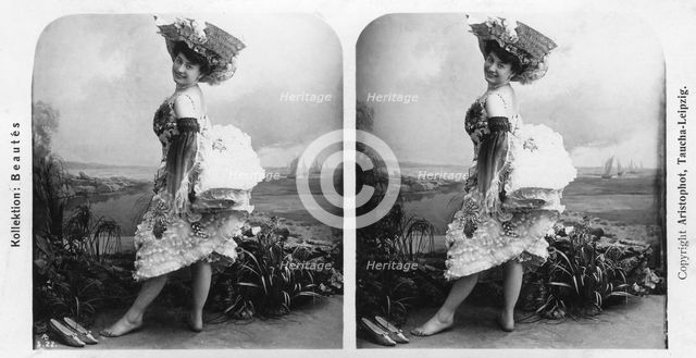 Portrait of a costumed woman, early 20th century.Artist: Aristophot