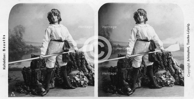 Portrait of a costumed woman, early 20th century.Artist: Aristophot