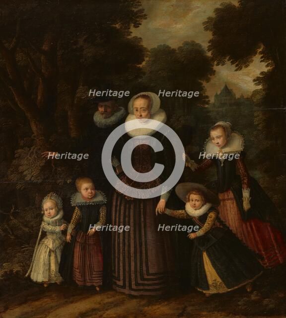 Portrait of a Couple and Four Children, c.1620-c.1625. Creator: Anon.