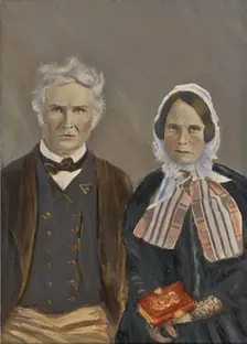 Portrait of a couple, about 1850-1860. Creator: Unknown