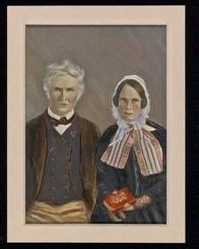 Portrait of a couple, about 1850-1860. Creator: Unknown