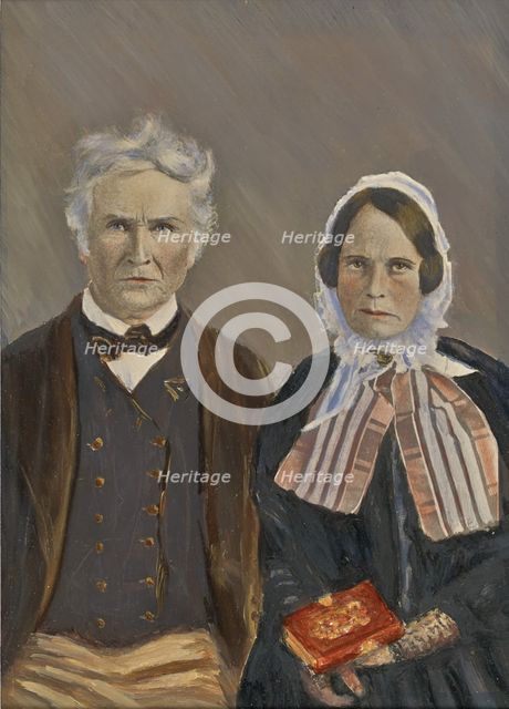 Portrait of a couple, about 1850-1860. Creator: Unknown.