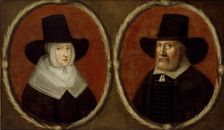 Portrait of a Couple, said to be John Tradescant the Elder and his Wife Elizabeth, c1630