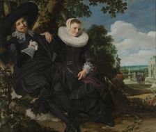 Portrait of a Couple, Probably Isaac Abrahamsz Massa and Beatrix van der Laen, c.1622. Creator: Frans Hals
