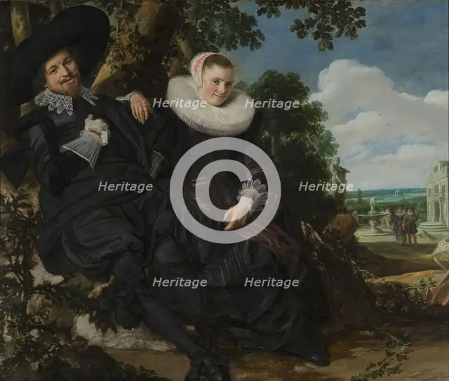 Portrait of a Couple, Probably Isaac Abrahamsz Massa and Beatrix van der Laen, c.1622. Creator: Frans Hals.