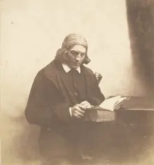Portrait of a Clergyman with a Book, about 1852-1856. Creator: Roger Fenton