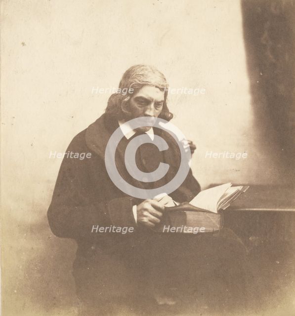 Portrait of a Clergyman with a Book, about 1852-1856. Creator: Roger Fenton.
