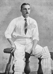 Portrait of a cricketer, 1896. Creator: Lee & Co