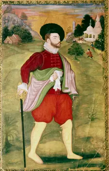 Portrait of a European, Mughal School, Akbar Period, late 16th Century