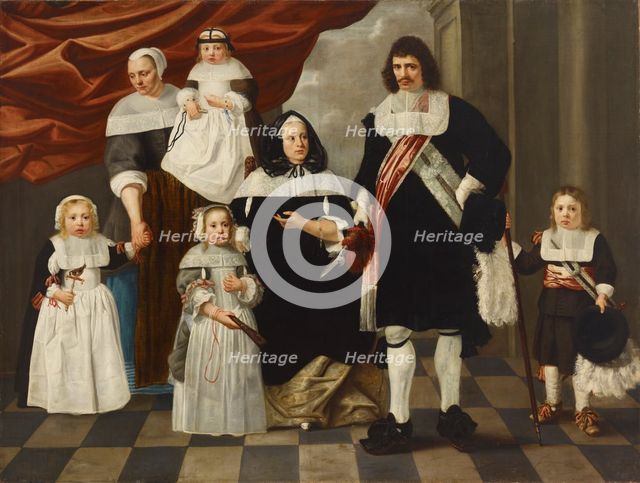 Portrait of a family, c1650s. Creator: Nicolaes Van Helt Stockade.