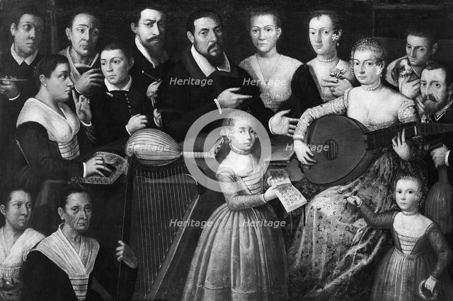 Portrait of a Family, second half 16th century. Creator: Girolamo Forni.