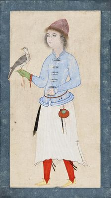 Portrait of a Falconer Holding a Hawk on Gloved Right Hand (image 2 of 2), Late 16th century. Creator: Unknown