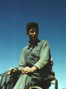 Portrait of a farm boy, between 1941 and 1945. Creator: Unknown