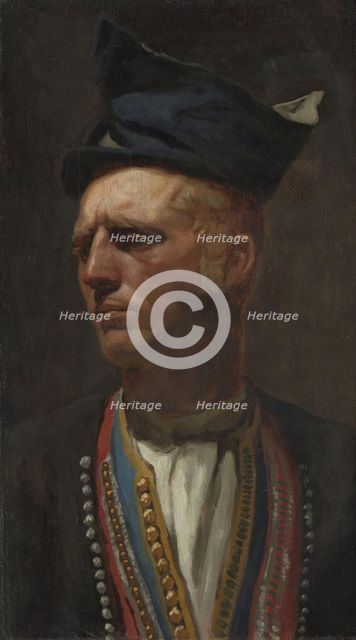 Portrait of a Farmer from Setesdal, 1866. Creator: Olaf Isaachsen.