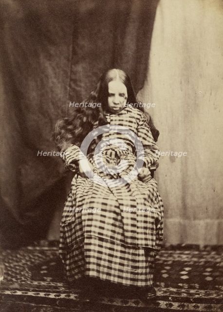 Portrait of a Female Patient, Surrey County Asylum, 1848-1858. Creator: Hugh Welch Diamond.