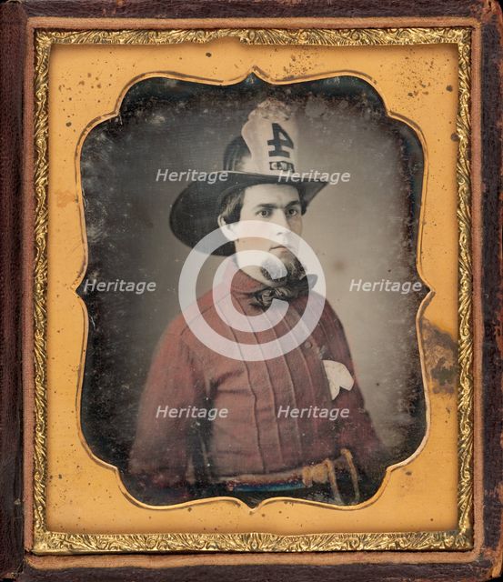 Portrait of a Fireman, c. 1850. Creator: Unknown.