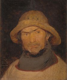 Portrait of a fisherman from Hornbæk, 1875. Creator: Peder Severin Kroyer