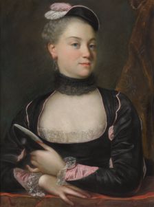 Portrait of a French Actress, c. 1746. Creator: Jacques-Charles Allais (French, c. 1704-c. 1759), attributed to
