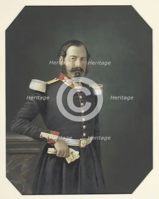 Portrait of a French Military Officer, c. 1855. Creator: Unknown.