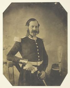 Portrait of a French Military Officer, c. 1855. Creator: Unknown
