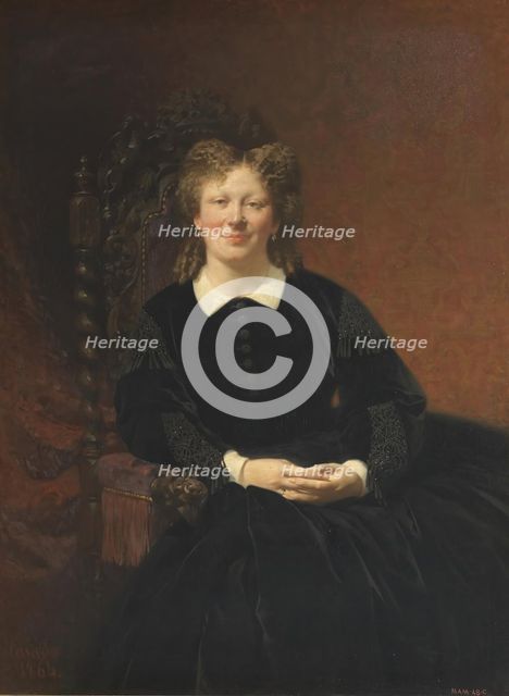 Portrait of a French Woman, 1864. Creator: Jose Maria Casado del Alisal.