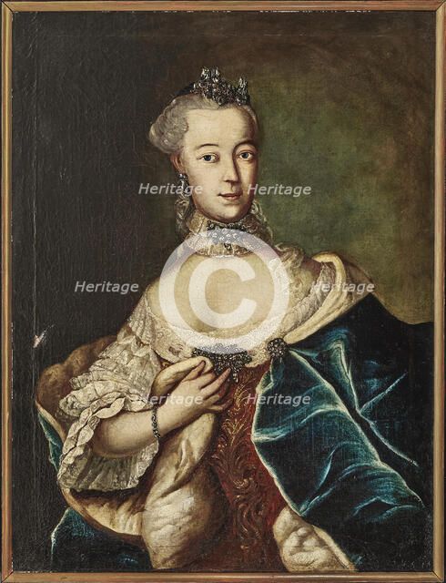Portrait of a Friederike Caroline von Sachsen-Coburg-Saalfeld, Margravine of..., 18th century. Creator: Anonymous.